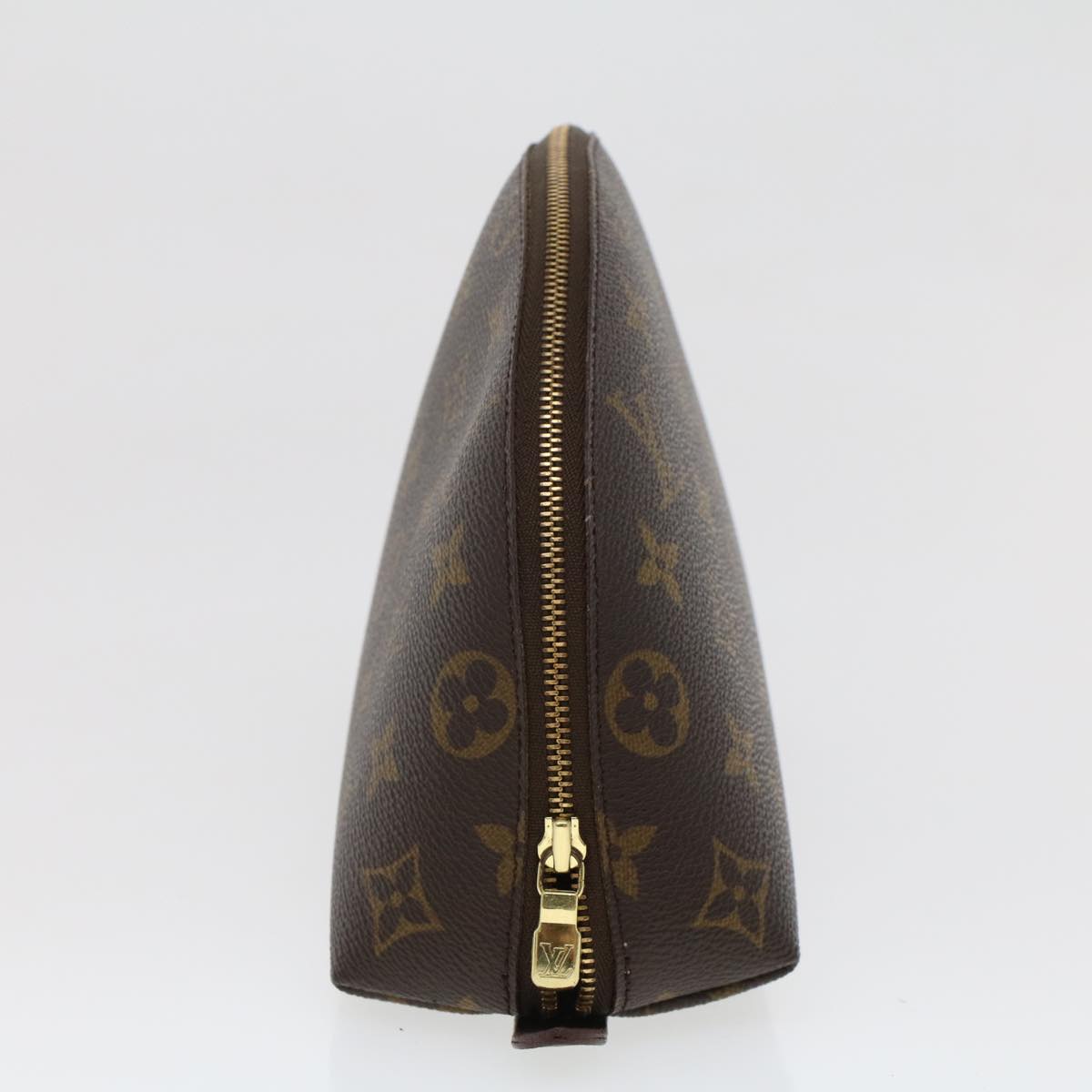 LOUIS VUITTON Monogram Trousse Demi Ronde Cosmetic Pouch M47520 LV 44329