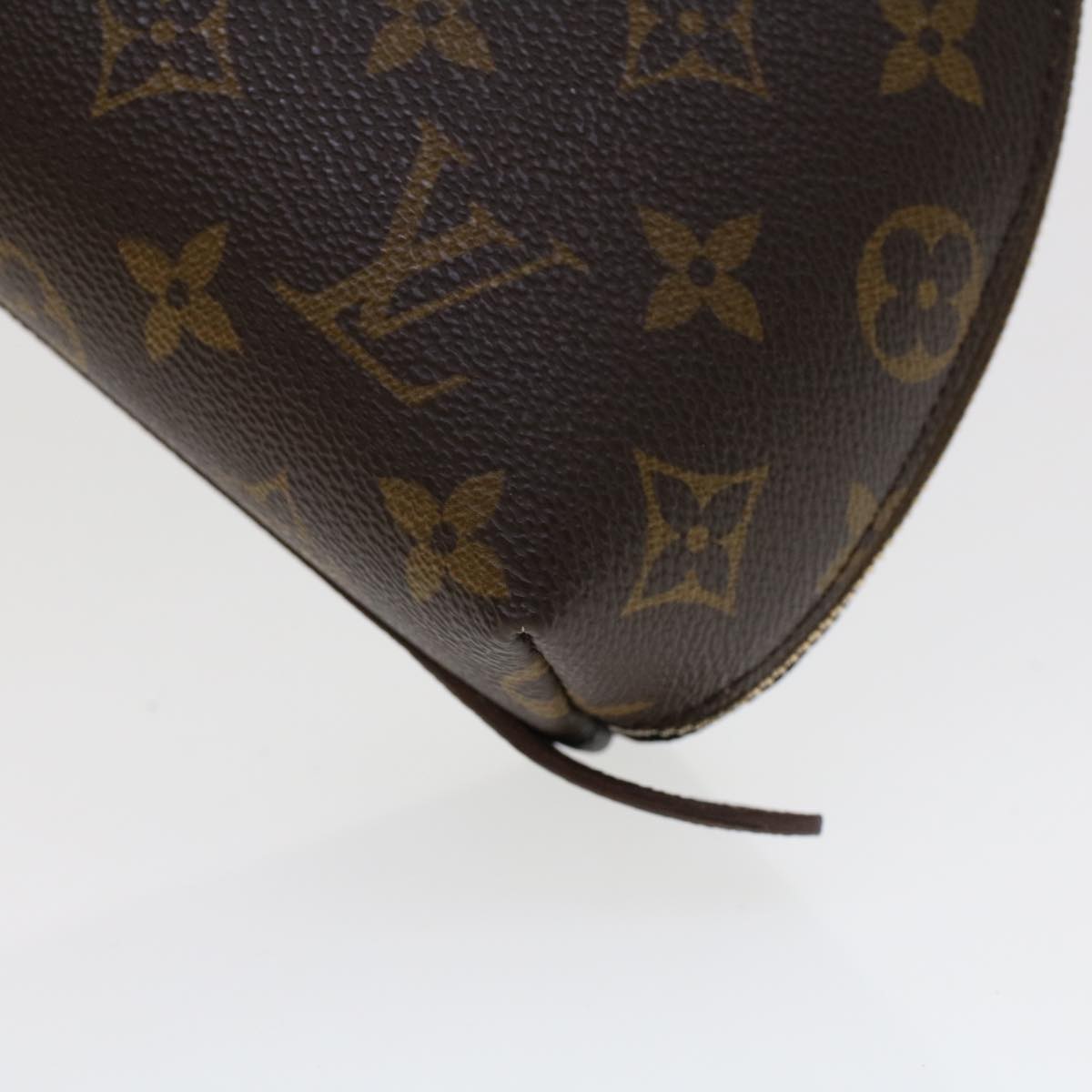 LOUIS VUITTON Monogram Trousse Demi Ronde Cosmetic Pouch M47520 LV 44329