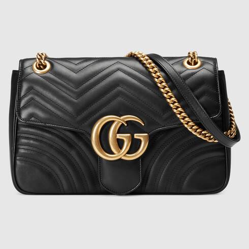 Women's Luxury Gucci GG Marmont medium matelassé shoulder bag