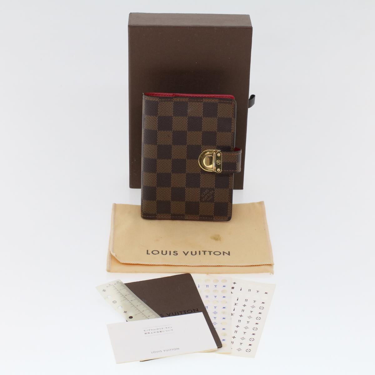 LOUIS VUITTON Damier Ebene Agenda PM Koala Day Planner Cover R21011 44350