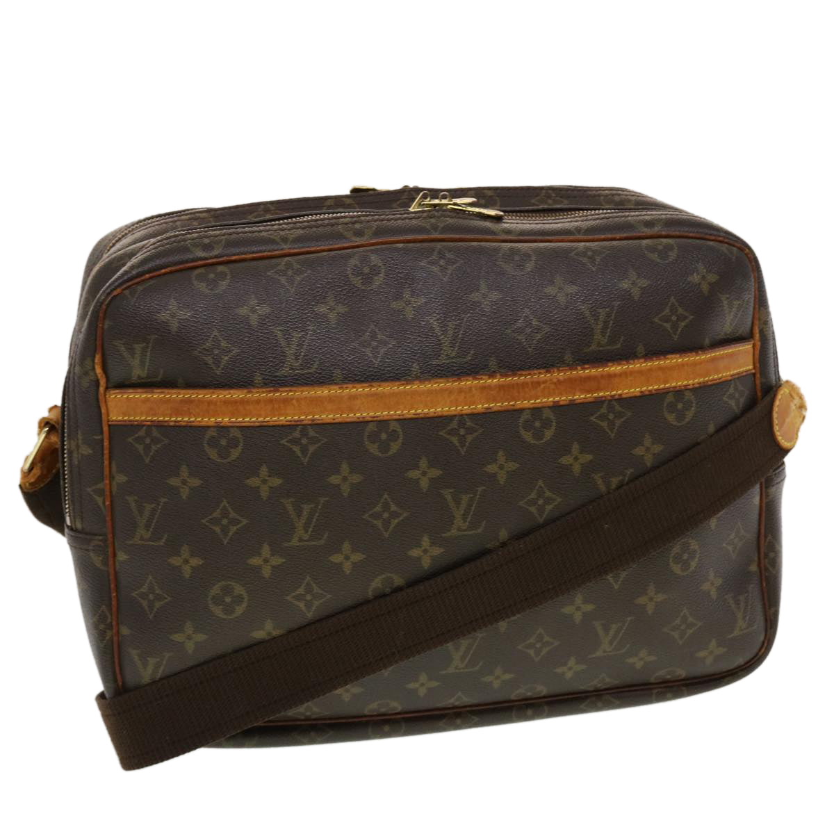 LOUIS VUITTON Monogram Reporter GM Shoulder Bag M45252 LV 44357