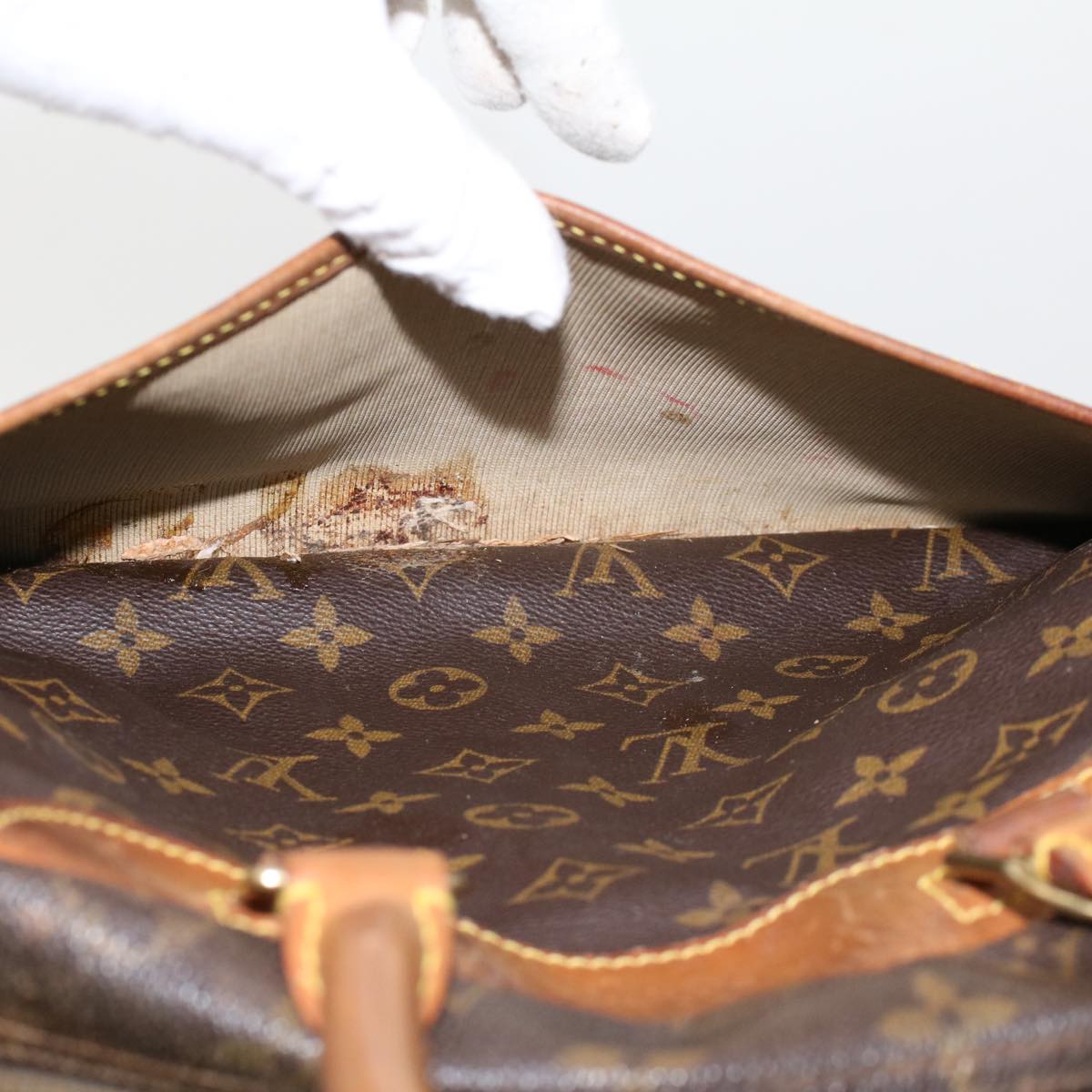 LOUIS VUITTON Monogram Deauville Hand Bag M47270 LV 44366