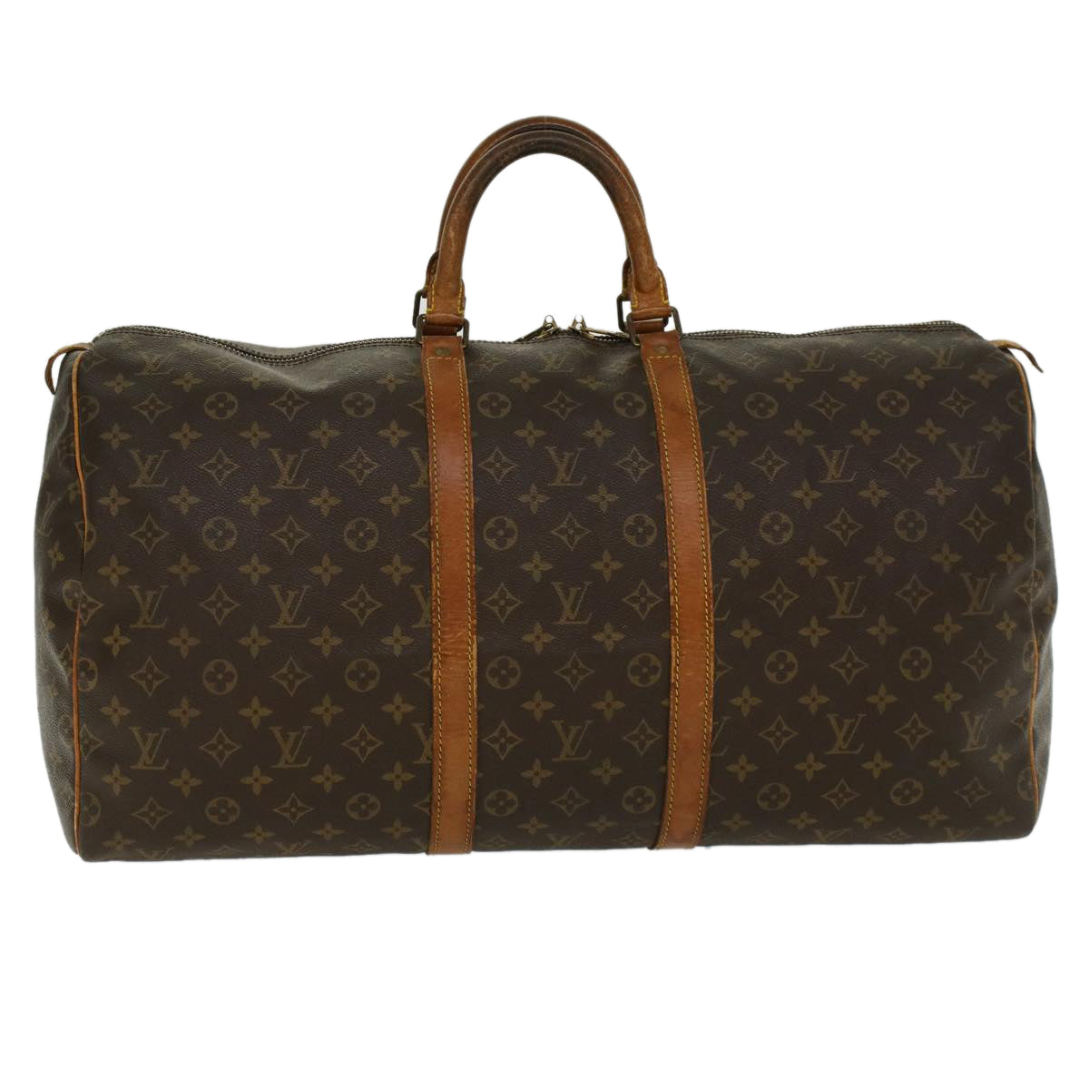 LOUIS VUITTON Monogram Keepall 55 Boston Bag M41424 LV 44385