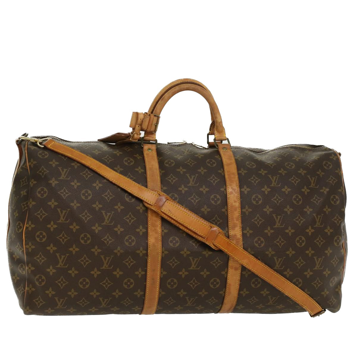 LOUIS VUITTON Monogram Keepall Bandouliere 60 Boston Bag M41412 LV 44390