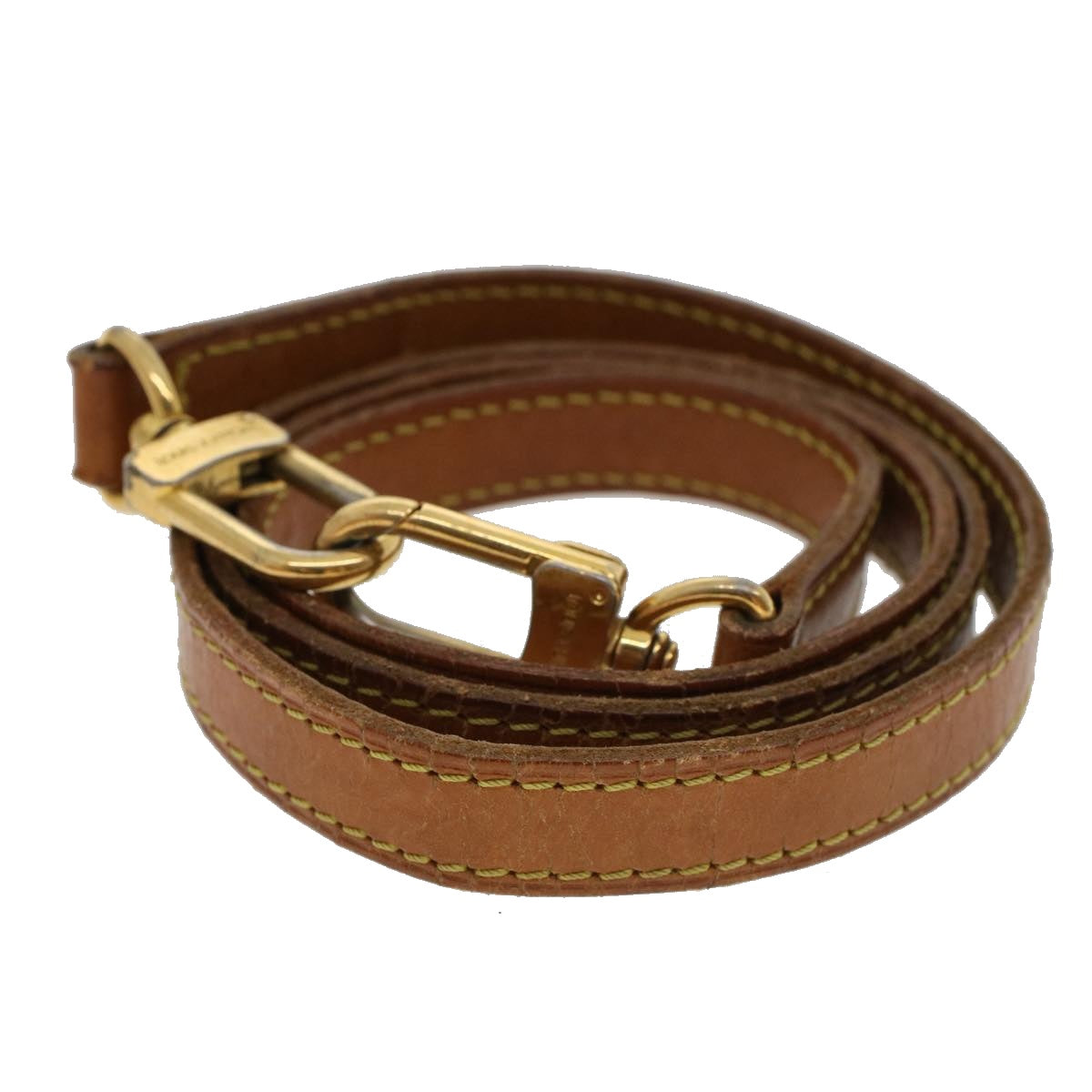 LOUIS VUITTON Shoulder Strap Leather 37"" Beige LV 44404