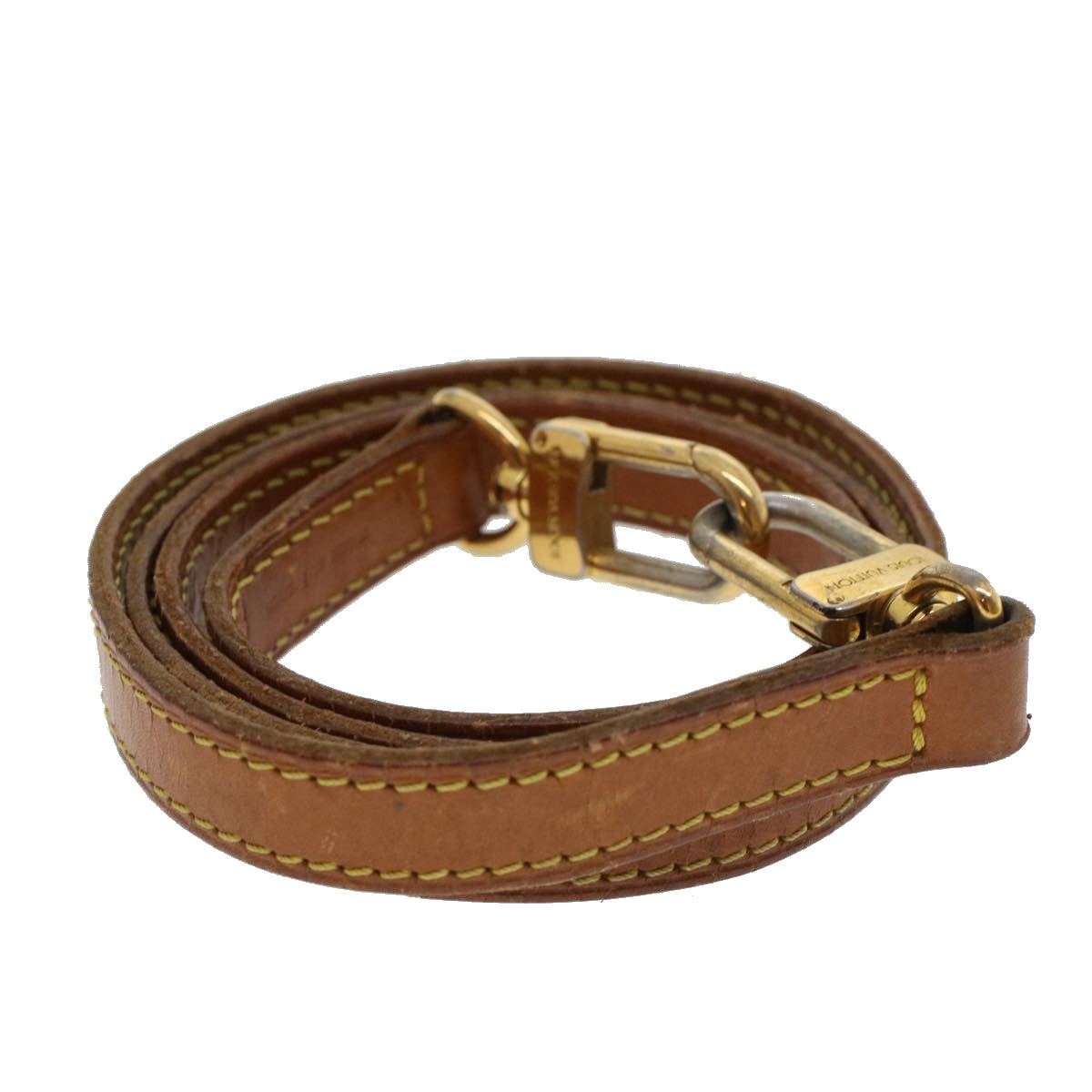 LOUIS VUITTON Shoulder Strap Leather 37"" Beige LV 44404