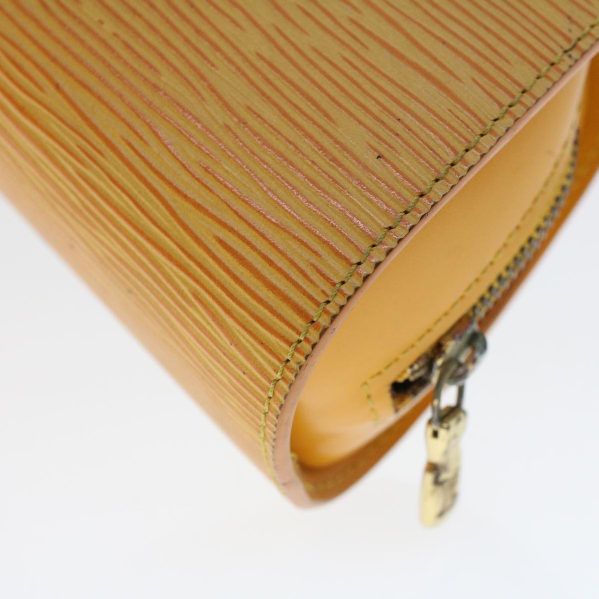 LOUIS VUITTON Epi Dauphine PM Pouch Yellow M48449 LV 44415