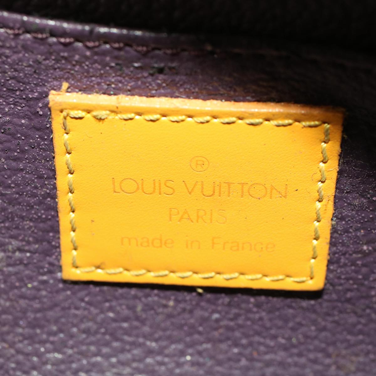 LOUIS VUITTON Epi Dauphine PM Pouch Yellow M48449 LV 44415