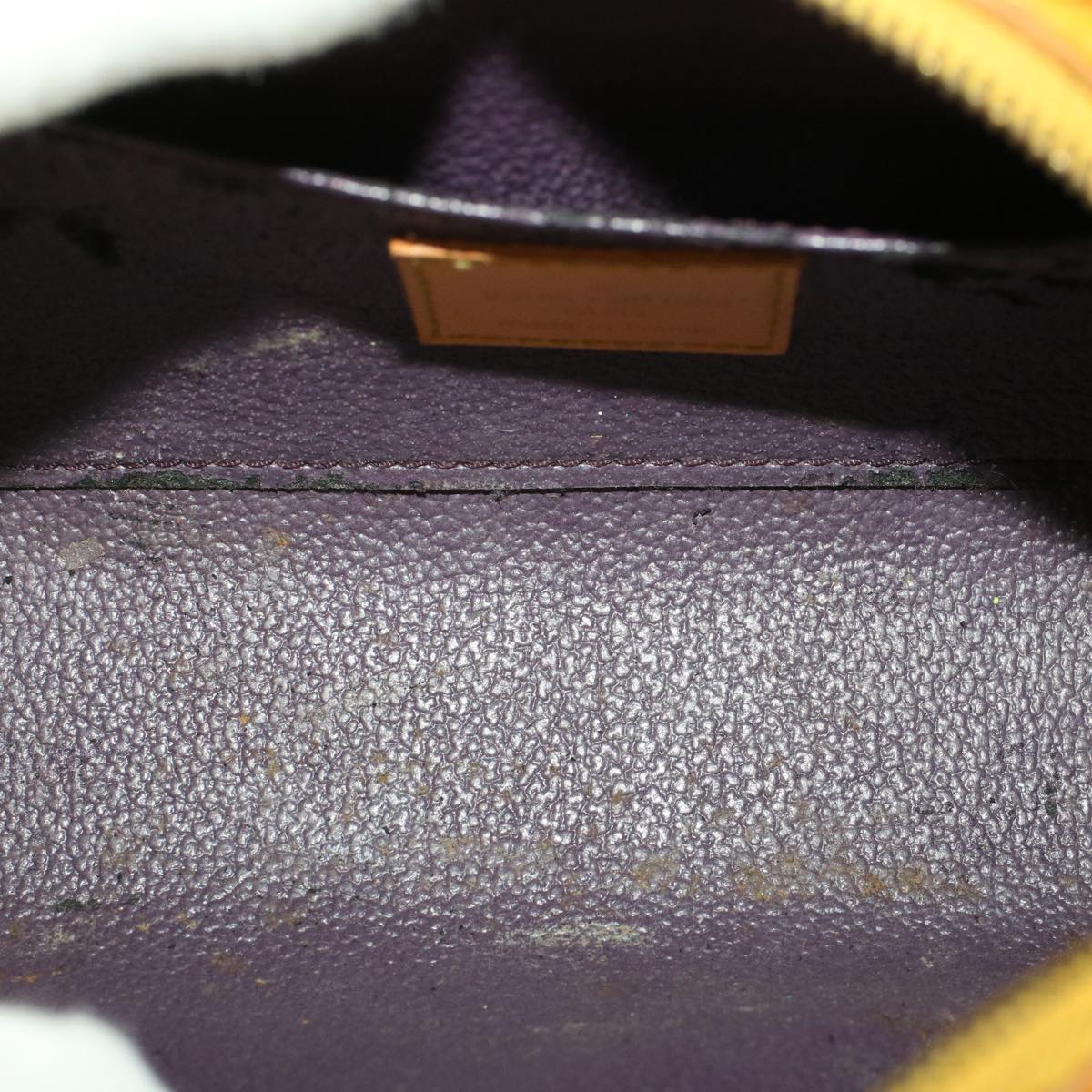 LOUIS VUITTON Epi Dauphine PM Pouch Yellow M48449 LV 44415