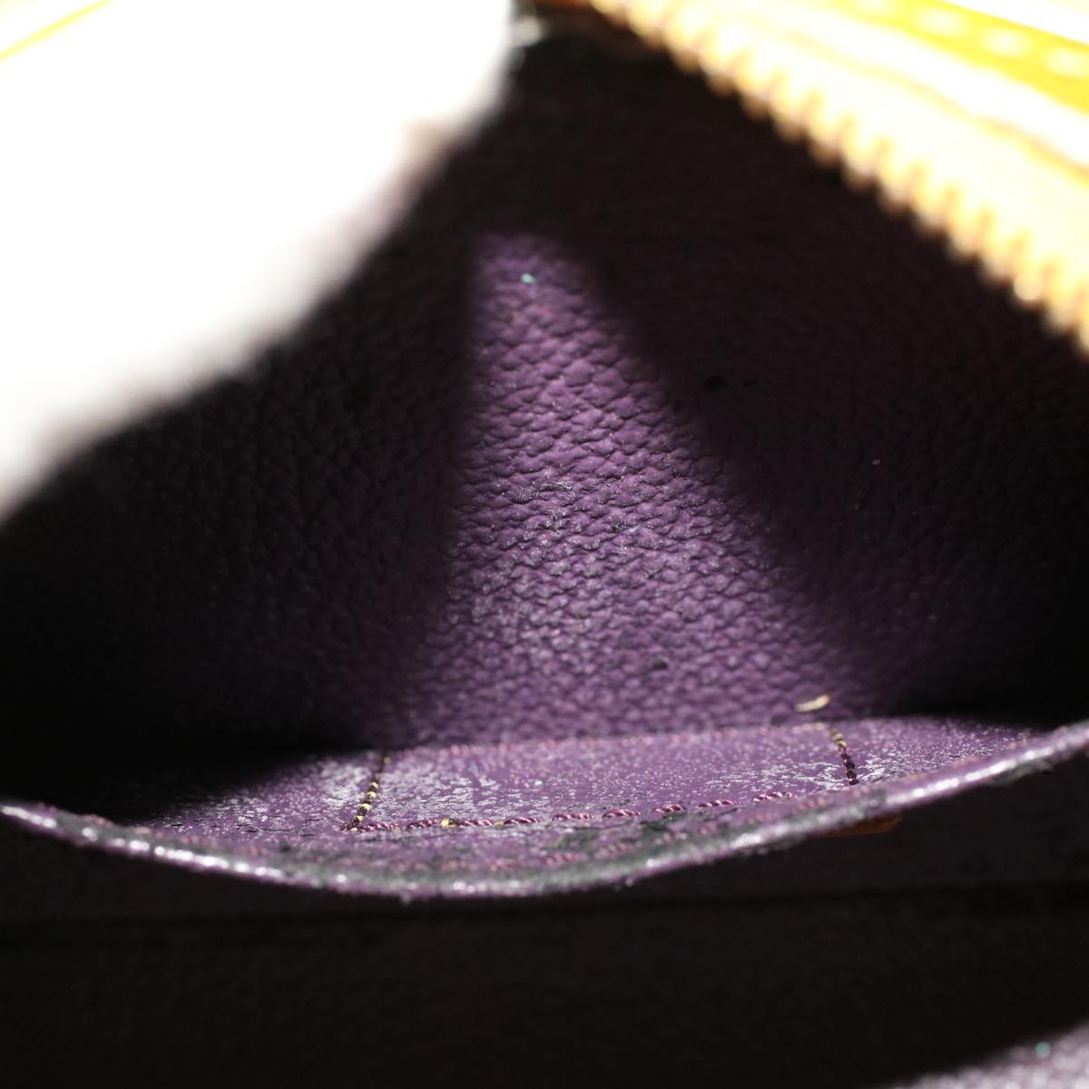 LOUIS VUITTON Epi Dauphine PM Pouch Yellow M48449 LV 44415