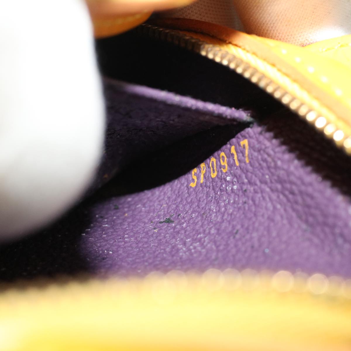 LOUIS VUITTON Epi Dauphine PM Pouch Yellow M48449 LV 44415