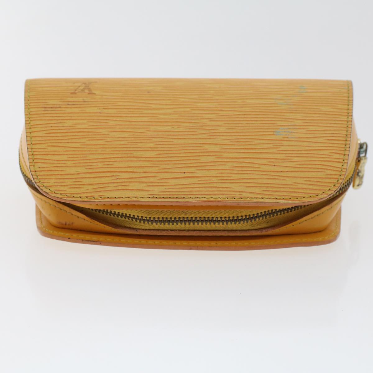 LOUIS VUITTON Epi Dauphine PM Pouch Yellow M48449 LV 44415