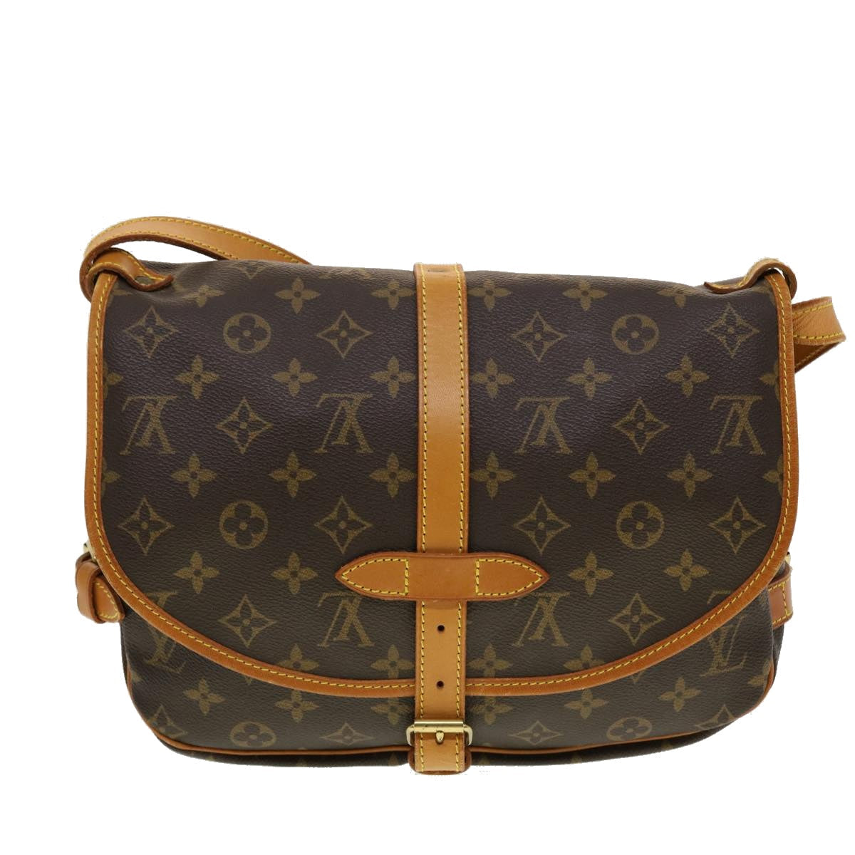 LOUIS VUITTON Monogram Saumur 30 Shoulder Bag M42256 LV 44417
