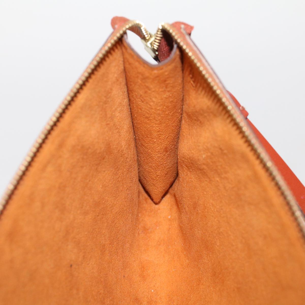 LOUIS VUITTON Epi Pochette Accessoires Pouch Brown M52953 LV 44418