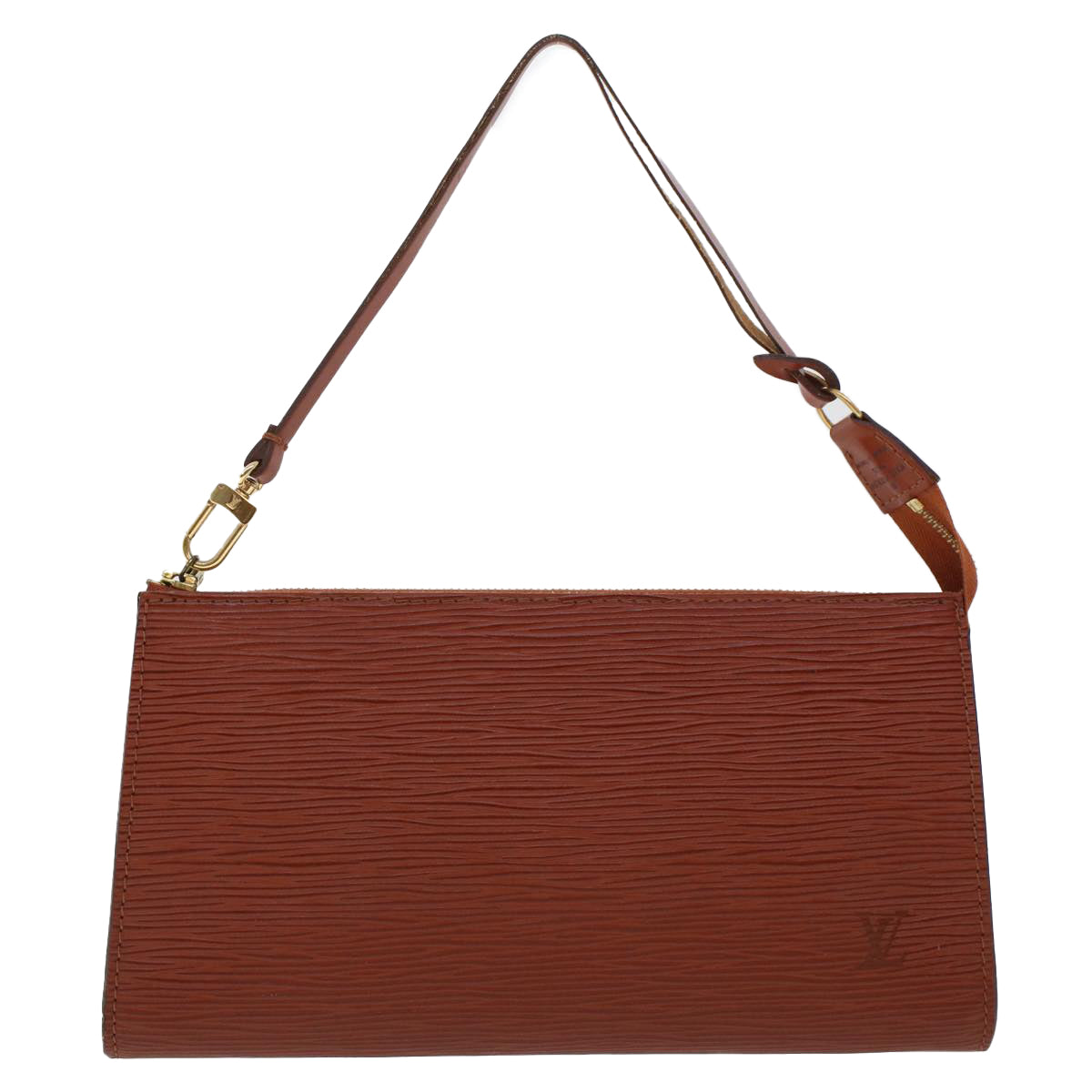 LOUIS VUITTON Epi Pochette Accessoires Pouch Brown M52953 LV 44418
