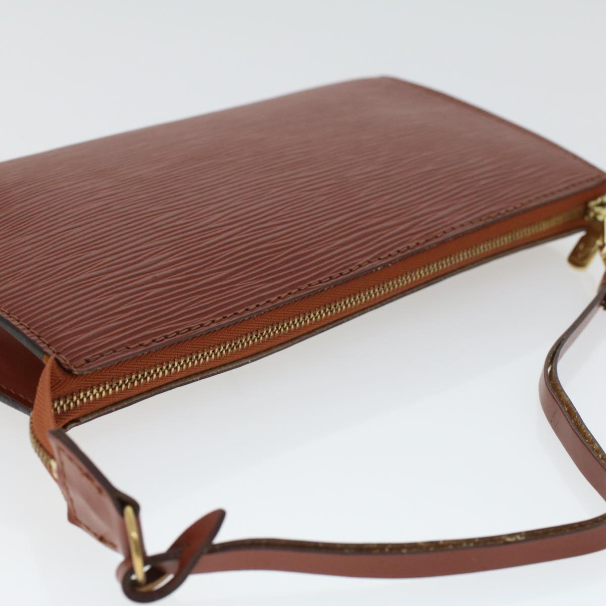 LOUIS VUITTON Epi Pochette Accessoires Pouch Brown M52953 LV 44418