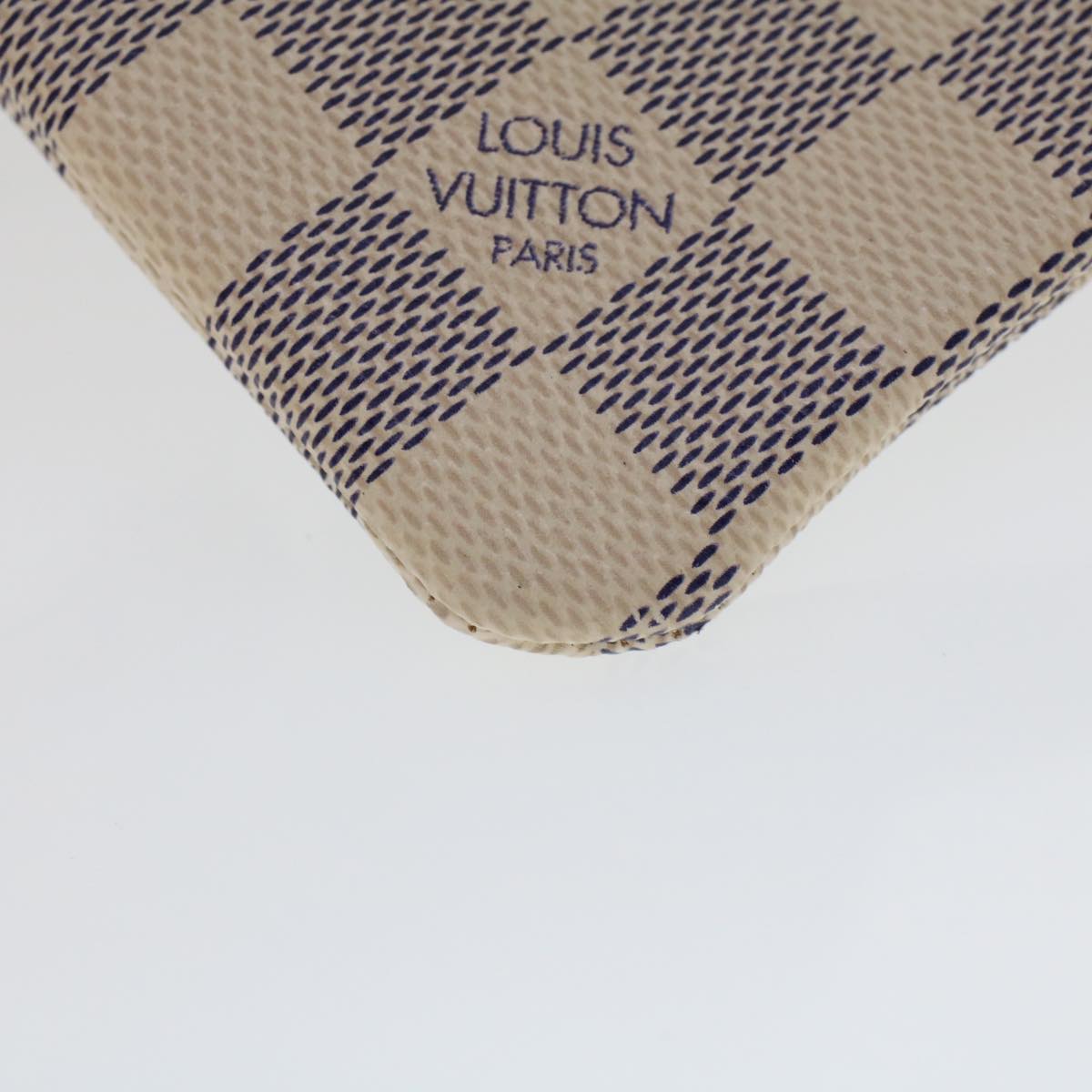 LOUIS VUITTON Damier Azur Pochette Cles Coin Purse N62659 LV 44422