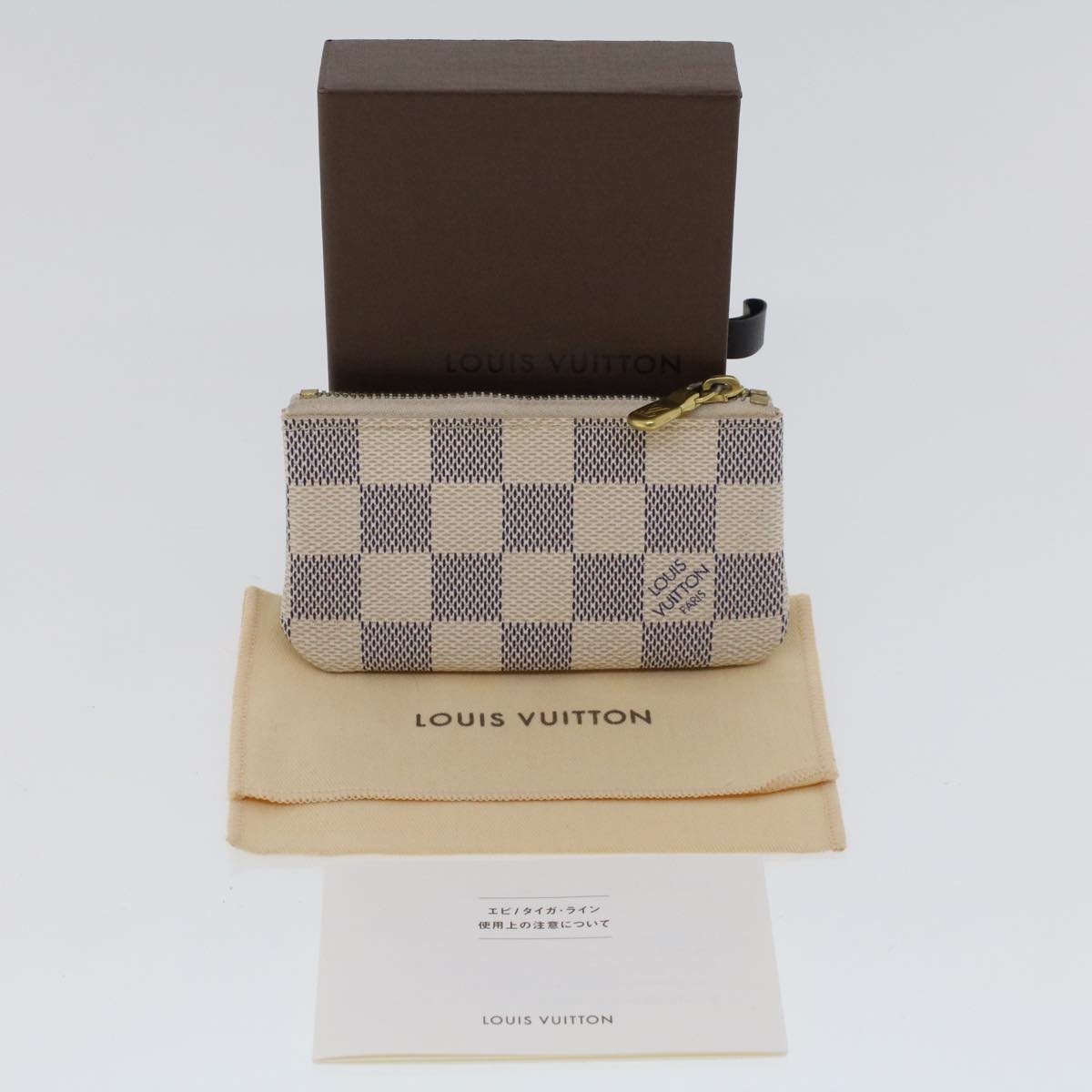 LOUIS VUITTON Damier Azur Pochette Cles Coin Purse N62659 LV 44422