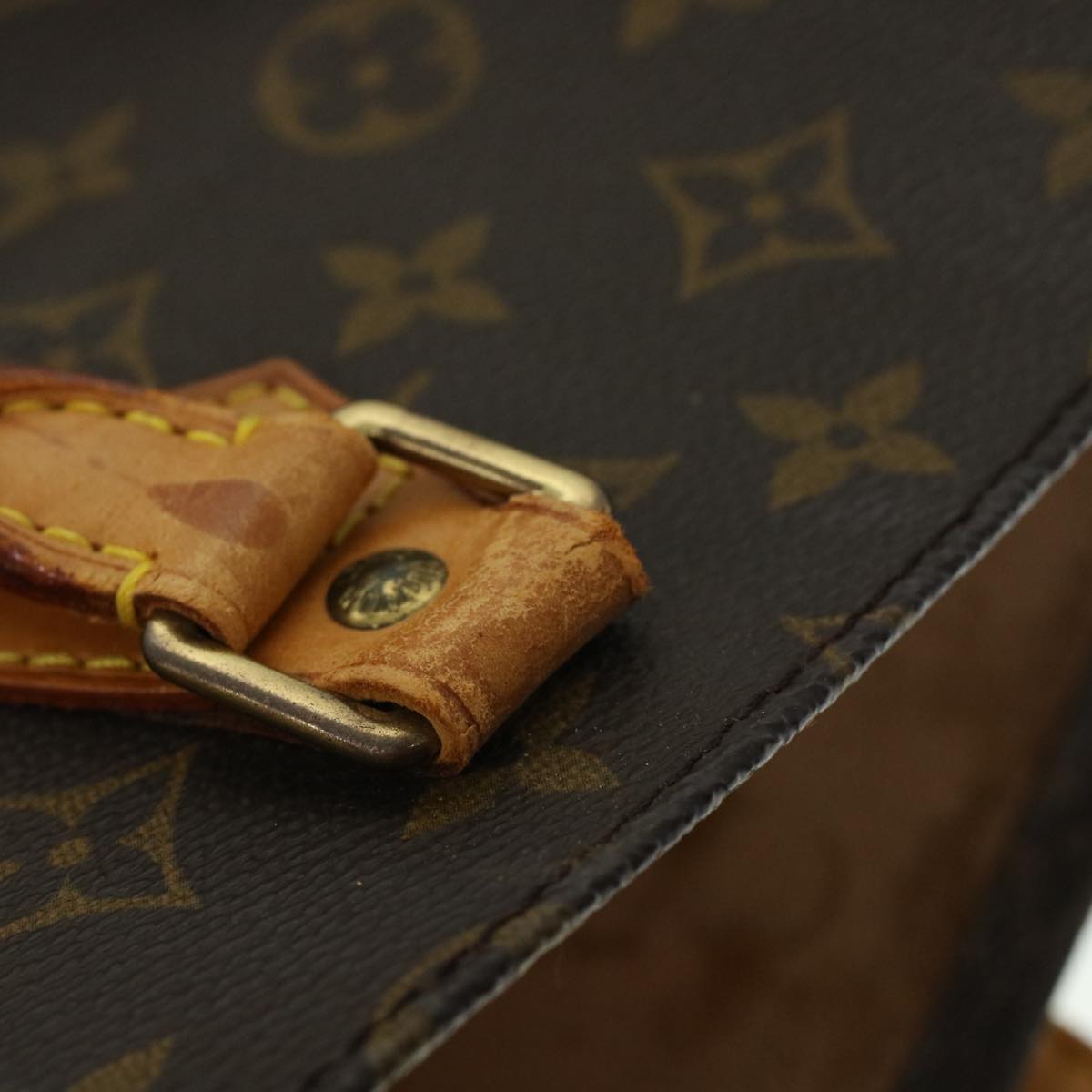 LOUIS VUITTON Monogram Sac Plat Hand Bag M51140 LV 44436
