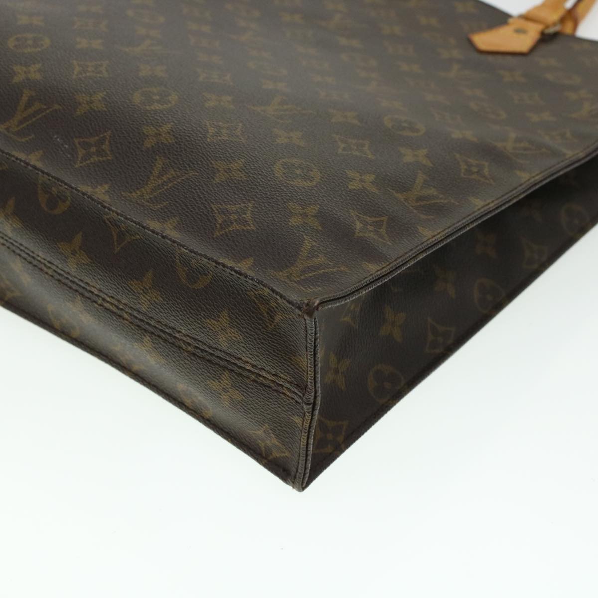 LOUIS VUITTON Monogram Sac Plat Hand Bag M51140 LV 44436