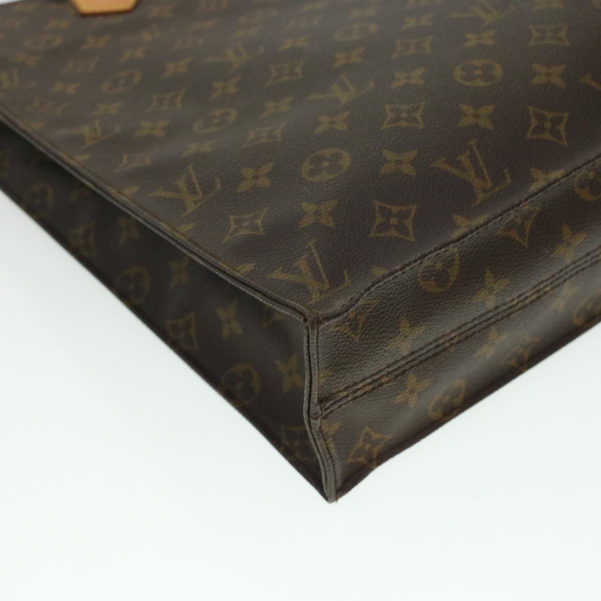 LOUIS VUITTON Monogram Sac Plat Hand Bag M51140 LV 44436
