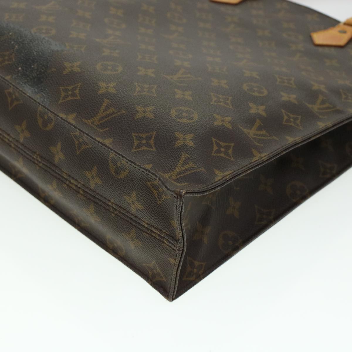 LOUIS VUITTON Monogram Sac Plat Hand Bag M51140 LV 44436