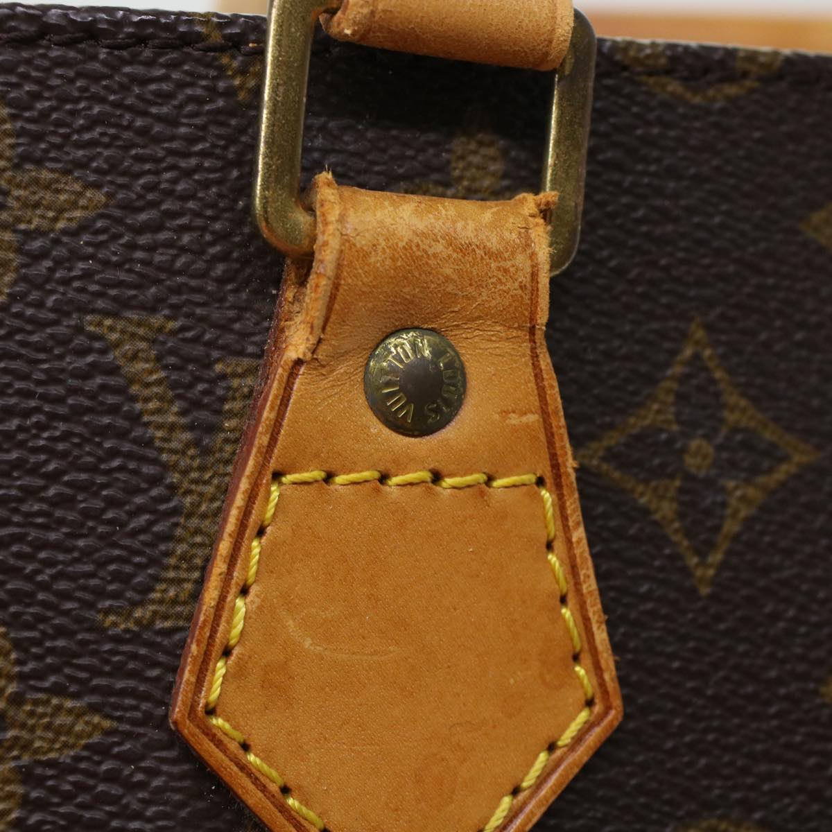 LOUIS VUITTON Monogram Sac Plat Hand Bag M51140 LV 44436
