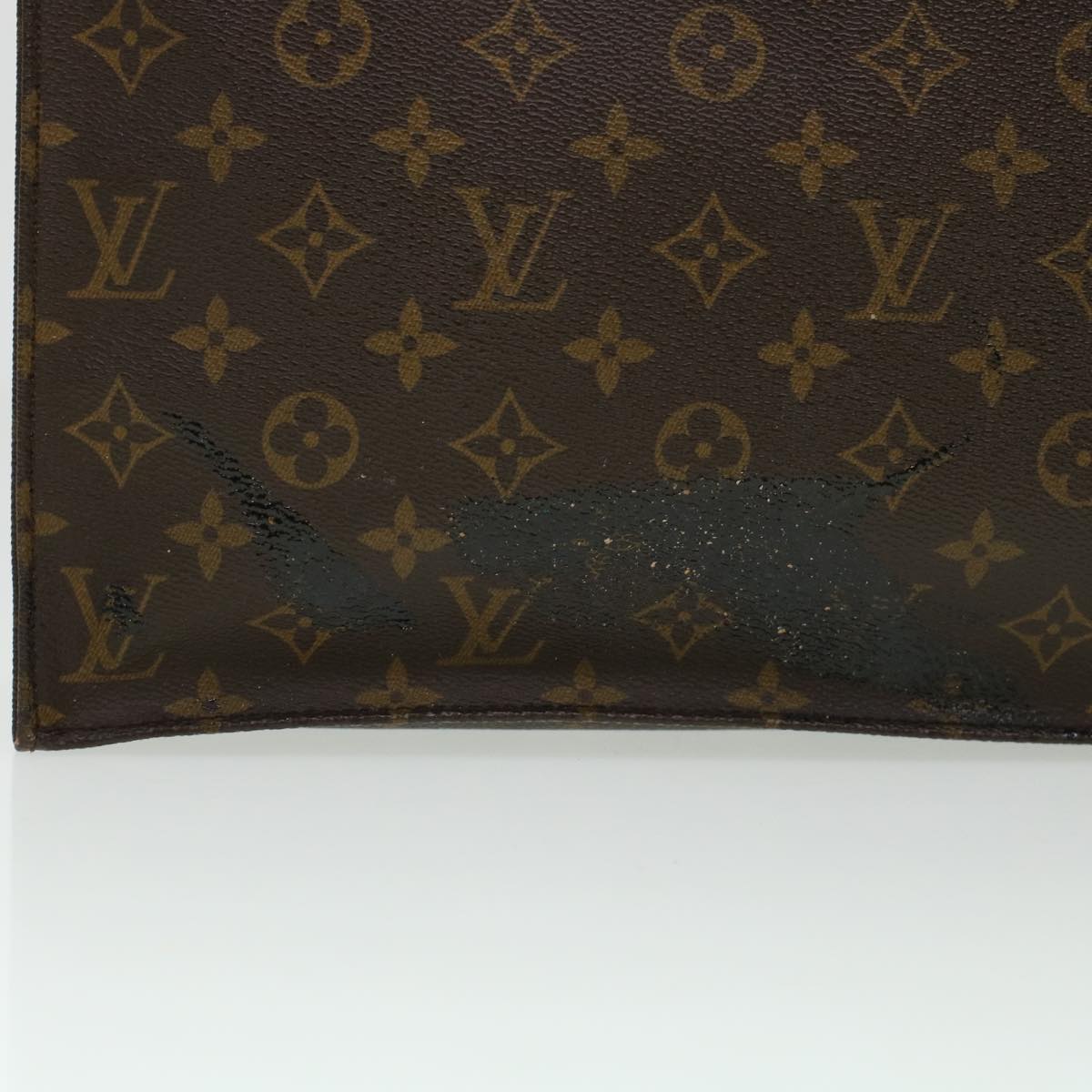 LOUIS VUITTON Monogram Sac Plat Hand Bag M51140 LV 44436