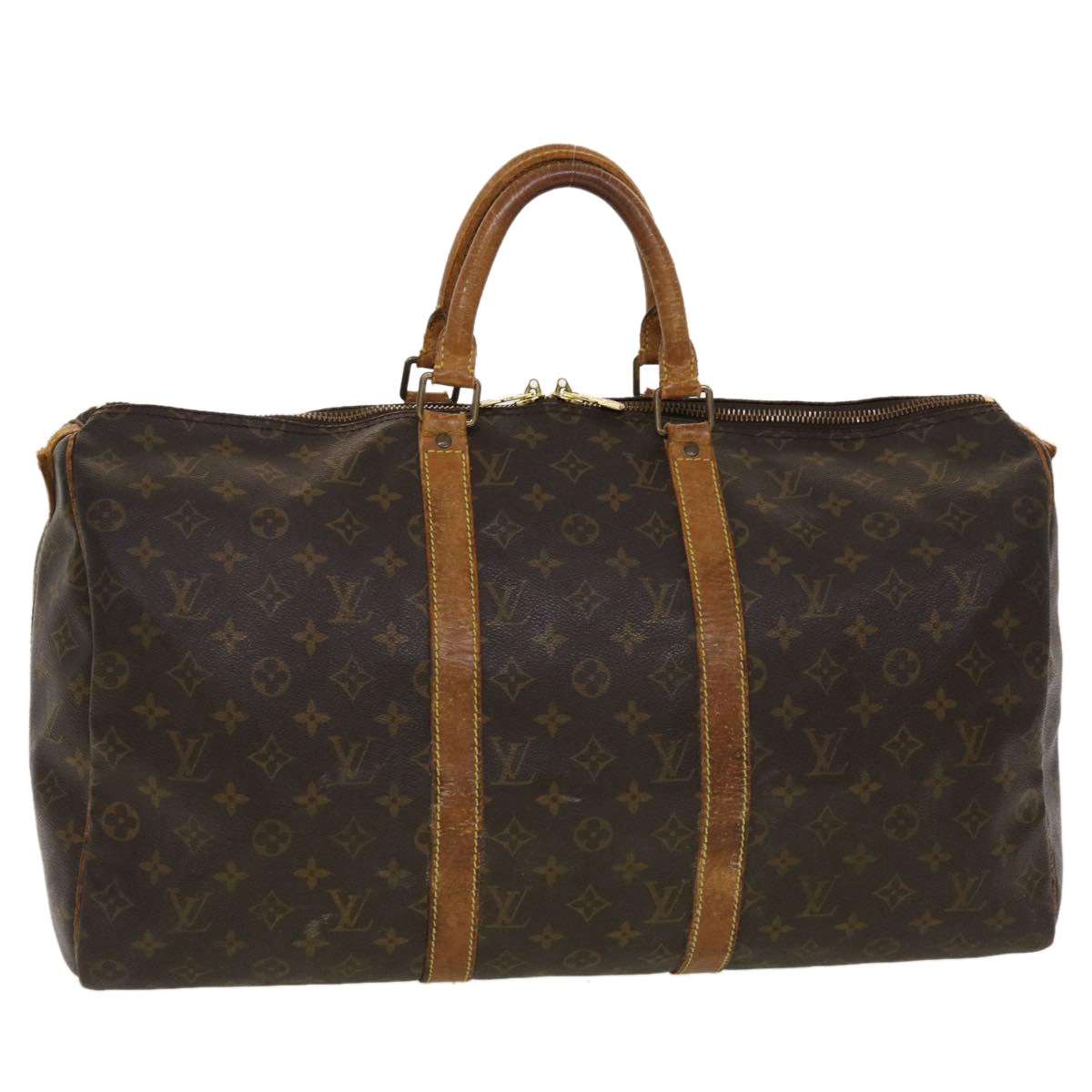 LOUIS VUITTON Monogram Keepall Bandouliere 50 Boston Bag M41416 LV 44449