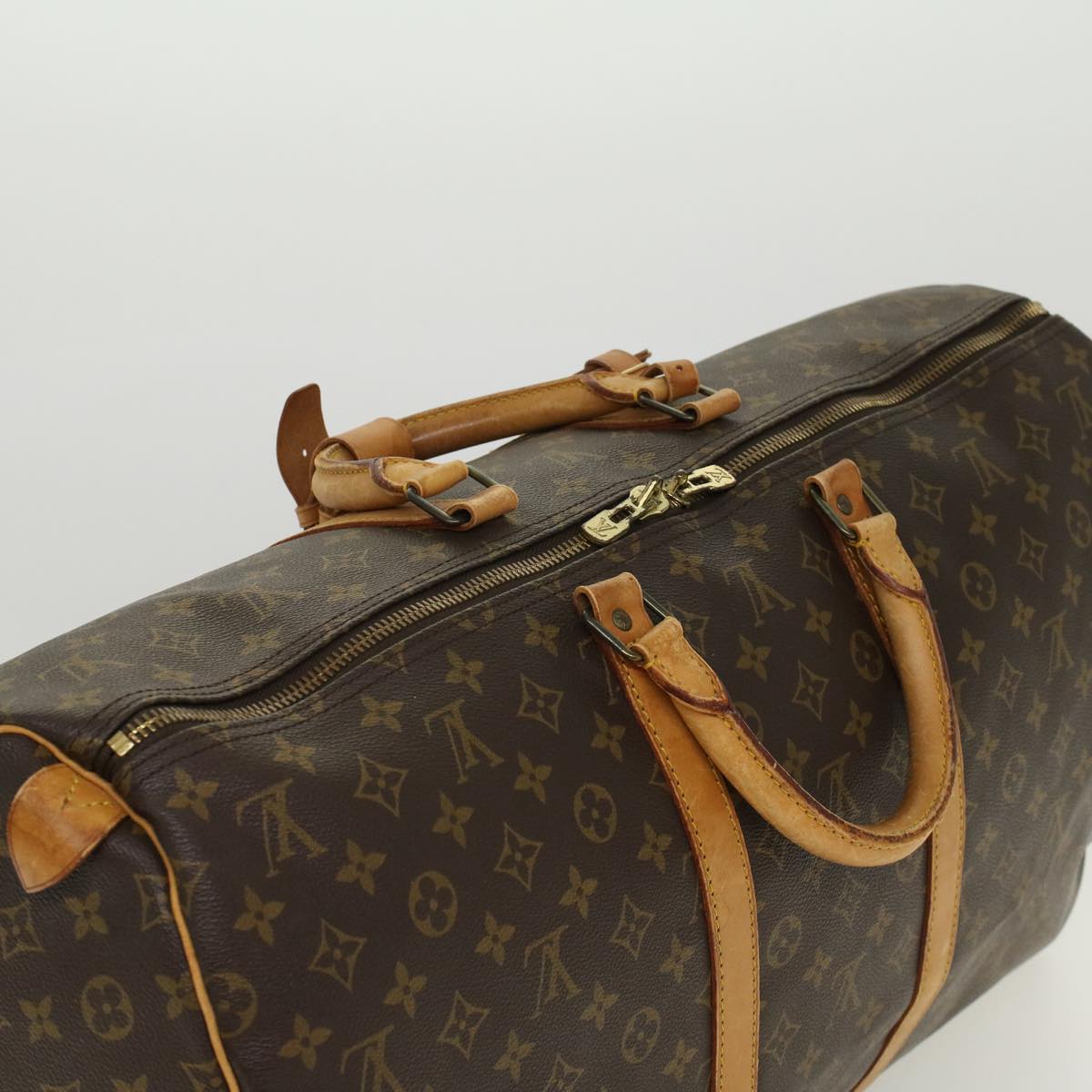 LOUIS VUITTON Monogram Keepall 55 Boston Bag M41424 LV 44451
