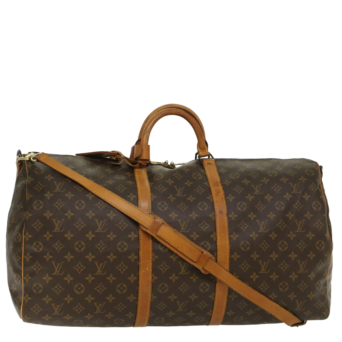 LOUIS VUITTON Monogram Keepall Bandouliere 60 Boston Bag M41412 LV 44462
