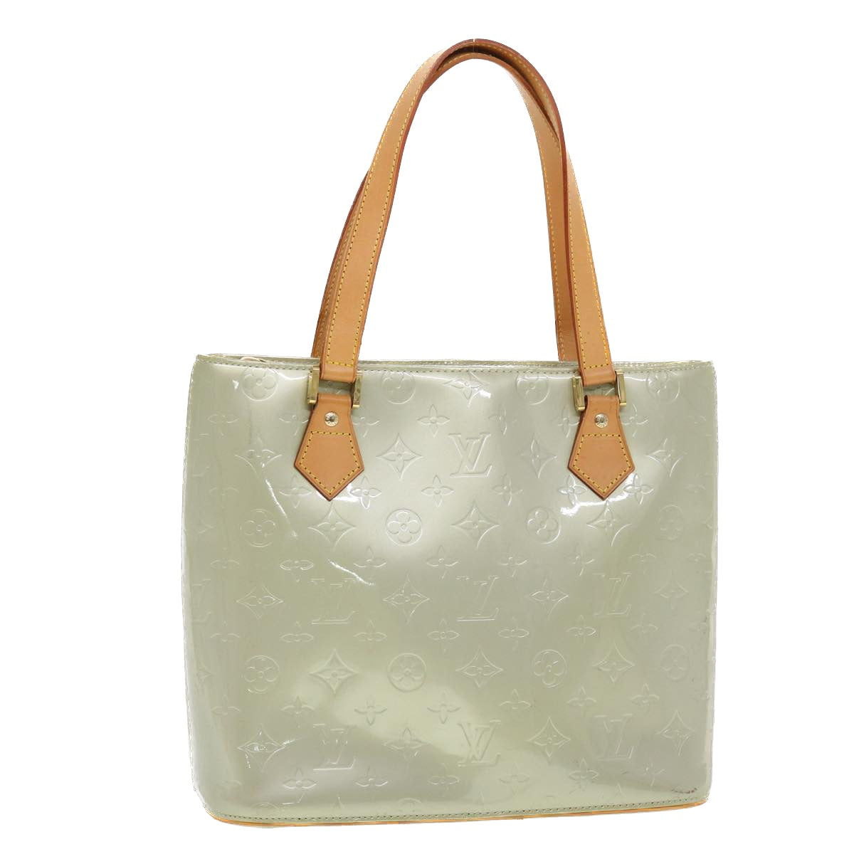 LOUIS VUITTON Monogram Vernis Houston Hand Bag Gris M91053 LV 44474