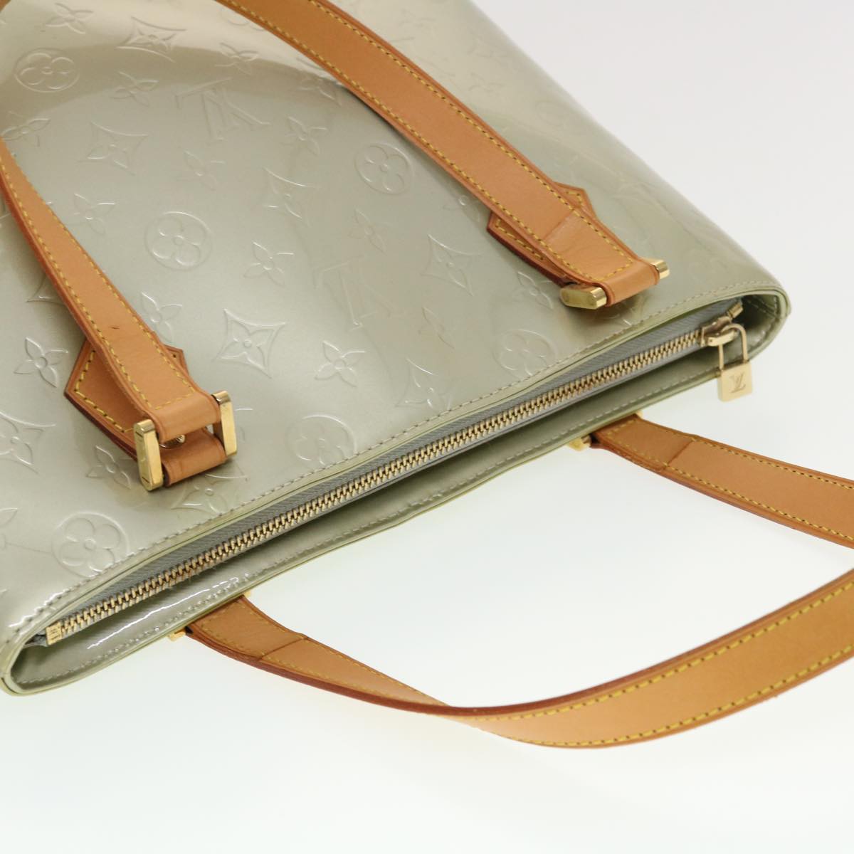 LOUIS VUITTON Monogram Vernis Houston Hand Bag Gris M91053 LV 44474
