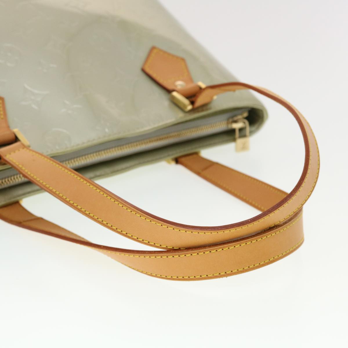 LOUIS VUITTON Monogram Vernis Houston Hand Bag Gris M91053 LV 44474