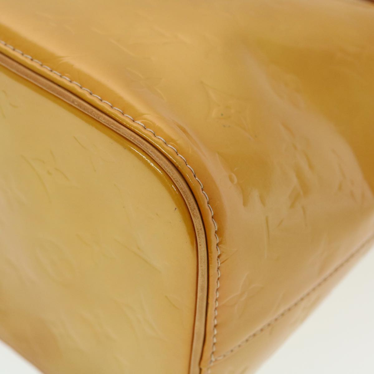 LOUIS VUITTON Monogram Vernis Houston Hand Bag Yellow M91055 LV 44475