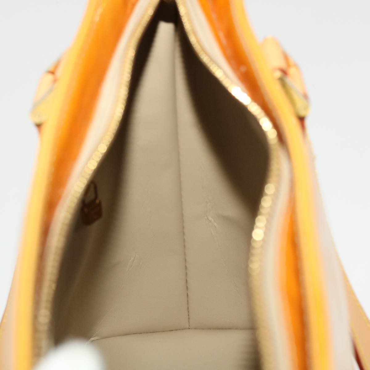 LOUIS VUITTON Monogram Vernis Houston Hand Bag Yellow M91055 LV 44475
