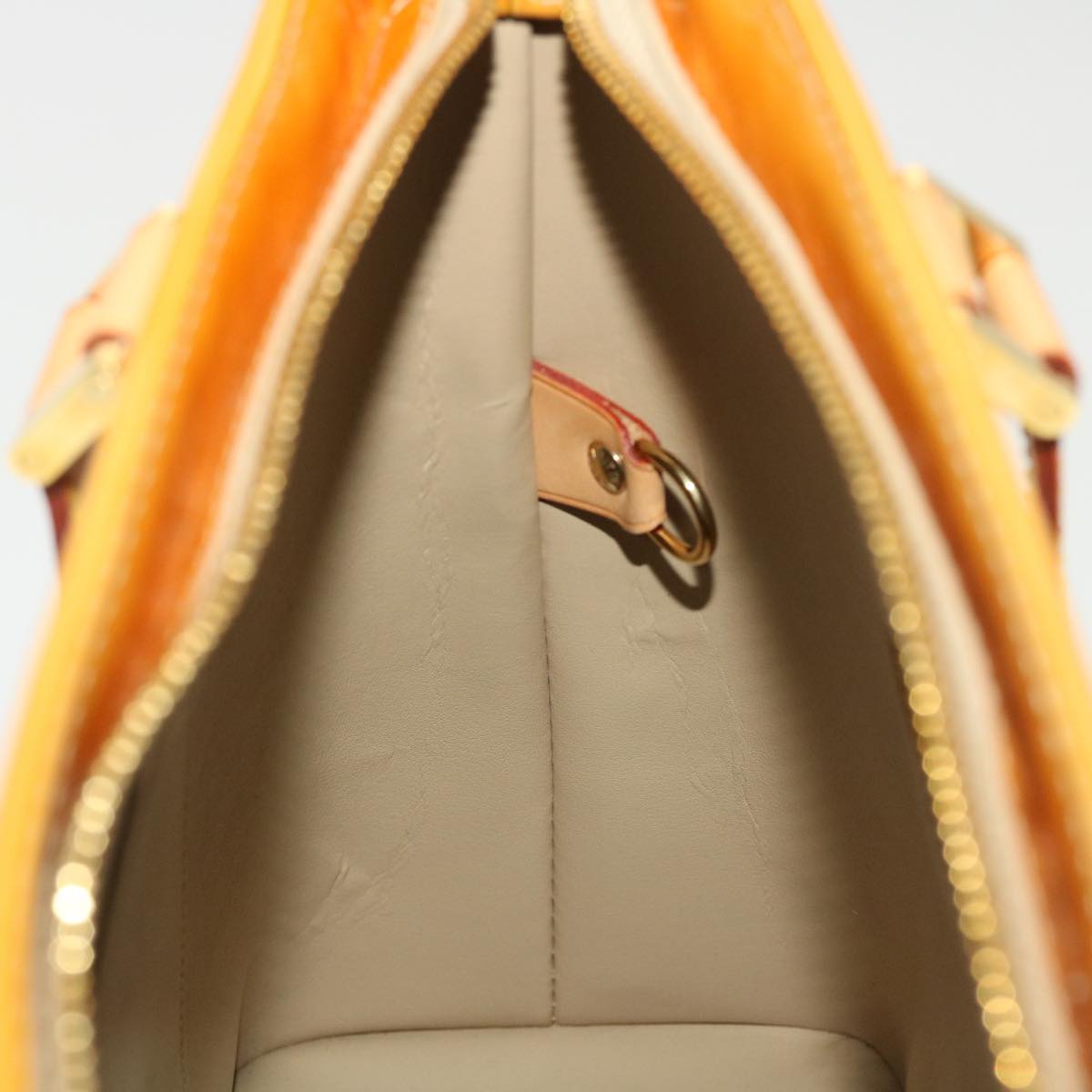 LOUIS VUITTON Monogram Vernis Houston Hand Bag Yellow M91055 LV 44475