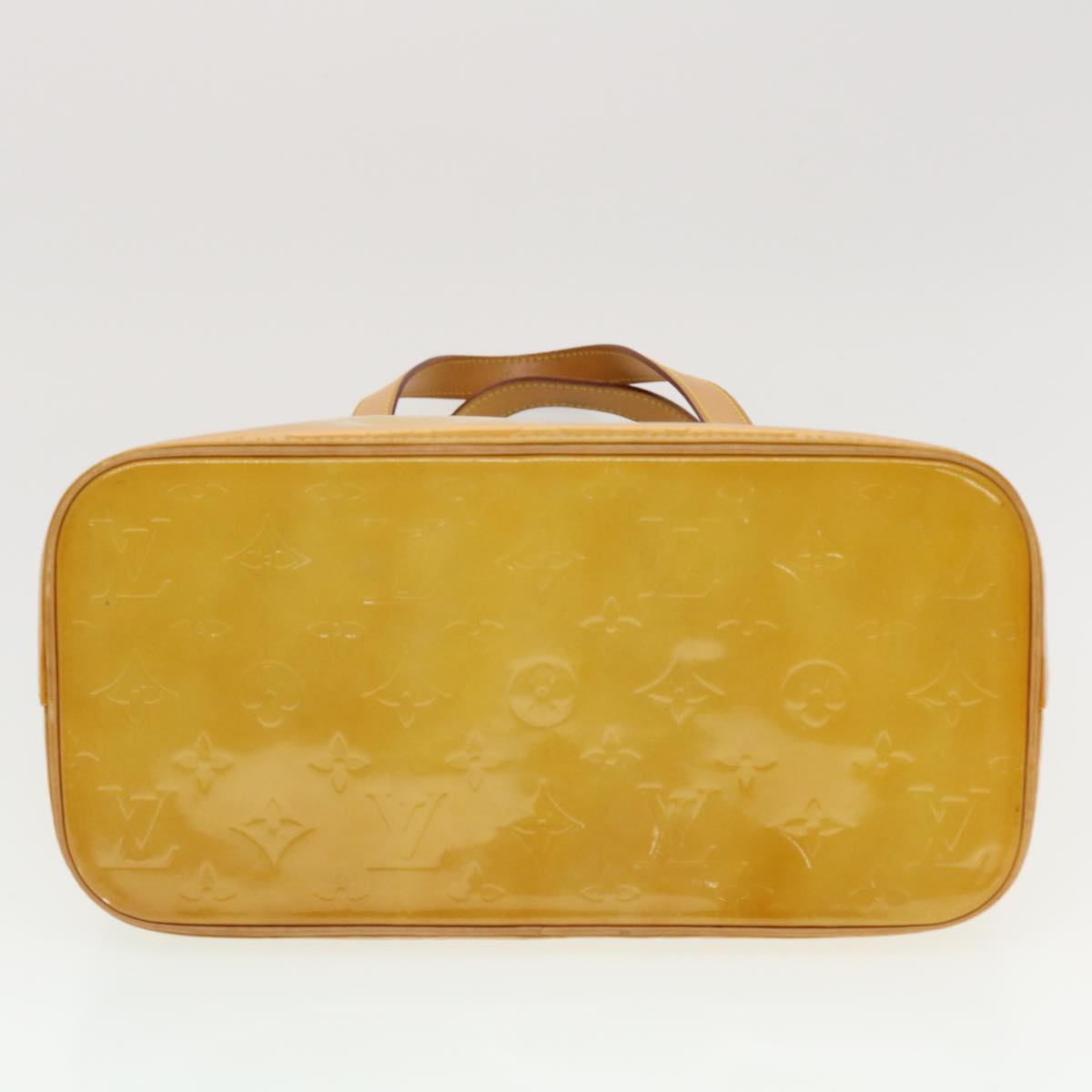 LOUIS VUITTON Monogram Vernis Houston Hand Bag Yellow M91055 LV 44475