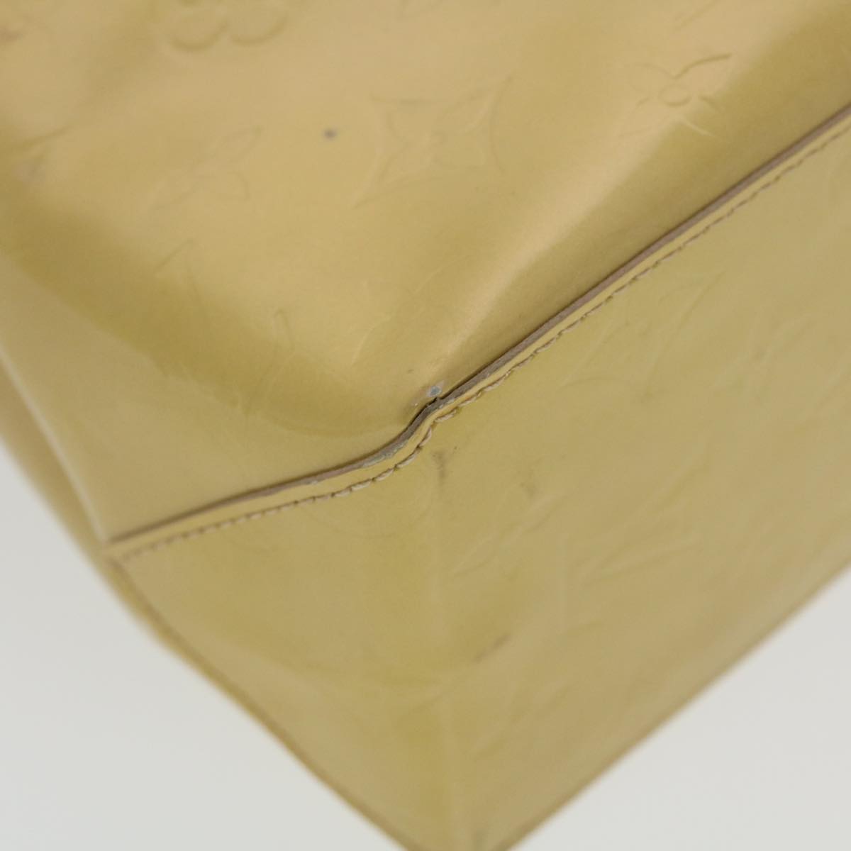 LOUIS VUITTON Monogram Vernis Reade PM Hand Bag Beige M91334 LV 44477