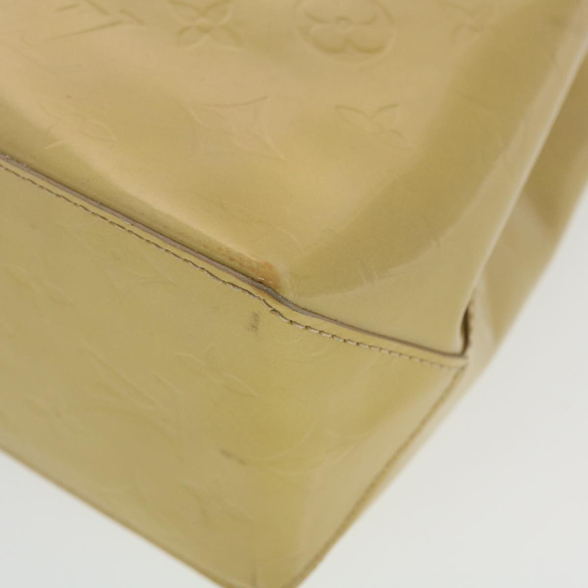LOUIS VUITTON Monogram Vernis Reade PM Hand Bag Beige M91334 LV 44477