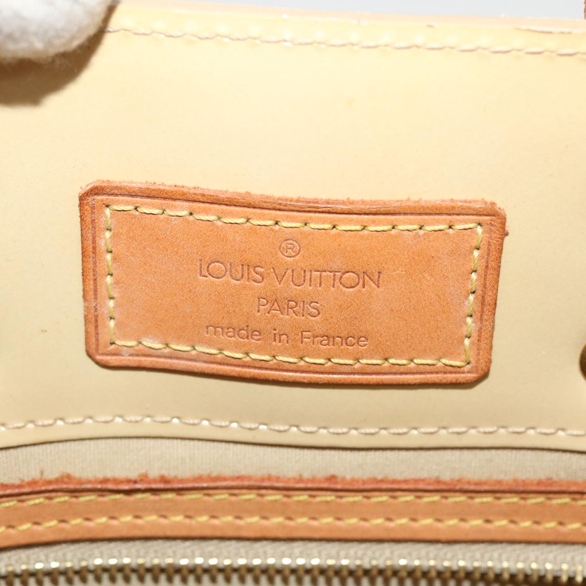 LOUIS VUITTON Monogram Vernis Reade PM Hand Bag Beige M91334 LV 44477