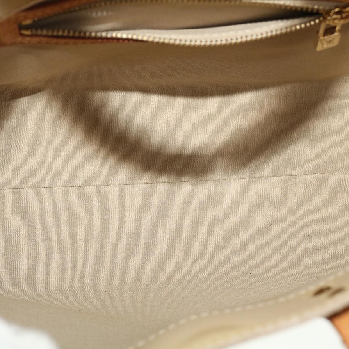 LOUIS VUITTON Monogram Vernis Reade PM Hand Bag Beige M91334 LV 44477