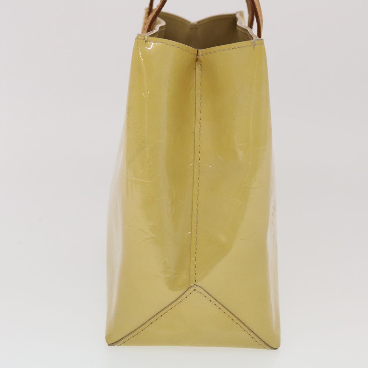 LOUIS VUITTON Monogram Vernis Reade PM Hand Bag Beige M91334 LV 44477