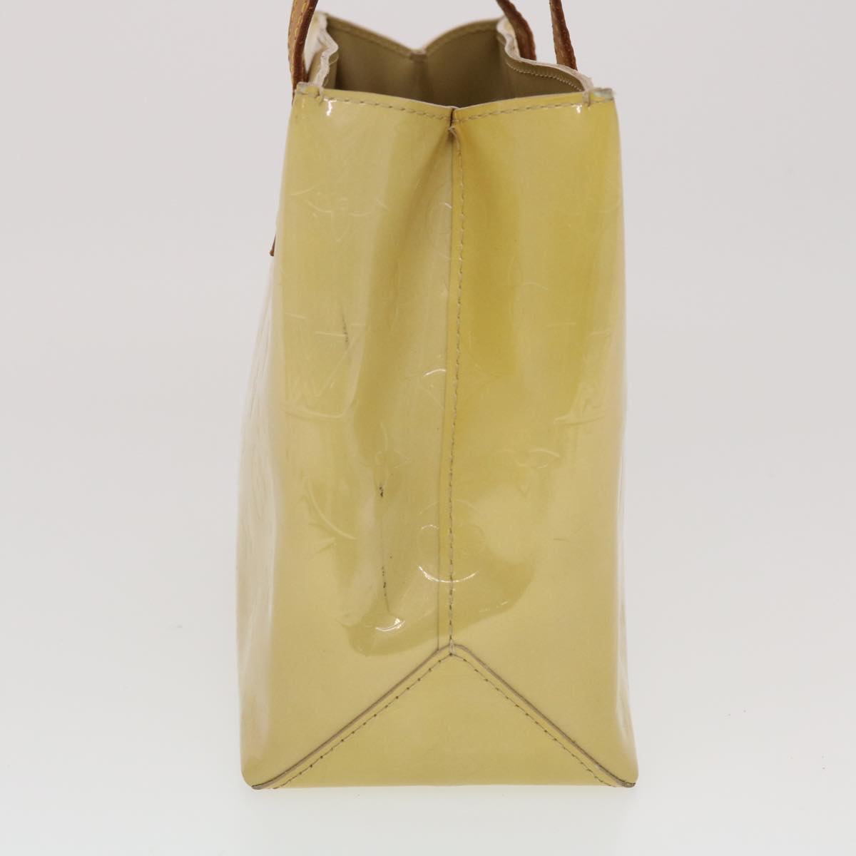 LOUIS VUITTON Monogram Vernis Reade PM Hand Bag Beige M91334 LV 44477