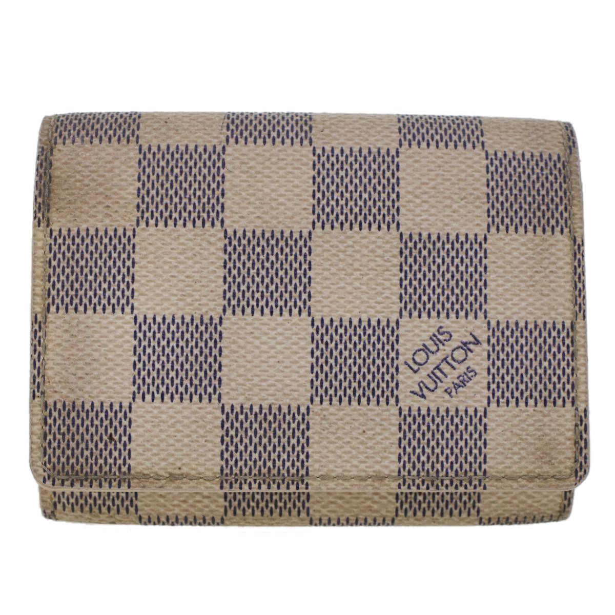LOUIS VUITTON Damier Azur Amberop Cartes de Visit Card Case N61746 LV 44486