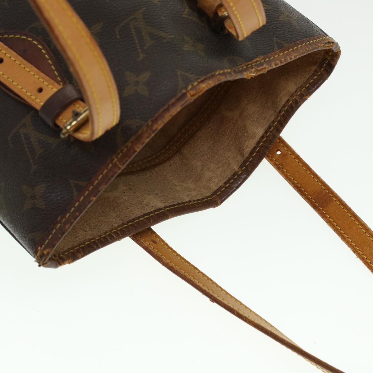 LOUIS VUITTON Monogram Bucket PM Shoulder Bag M42238 LV 44501