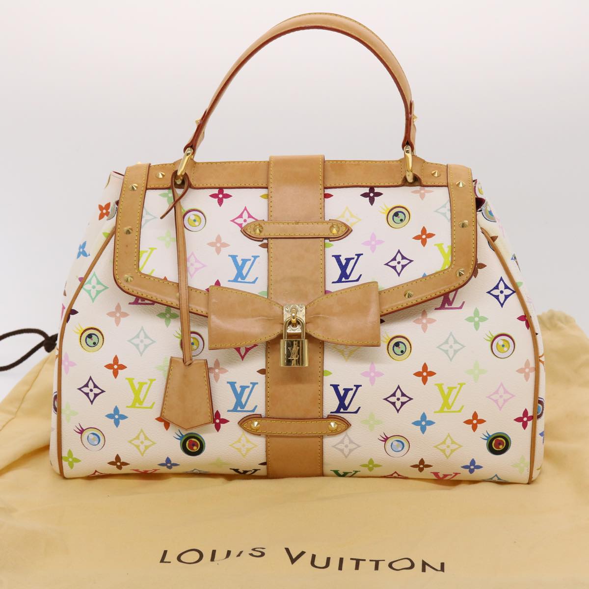 LOUIS VUITTON I love Monogram Sac Retro GM Hand Bag White M92053 LV 44514