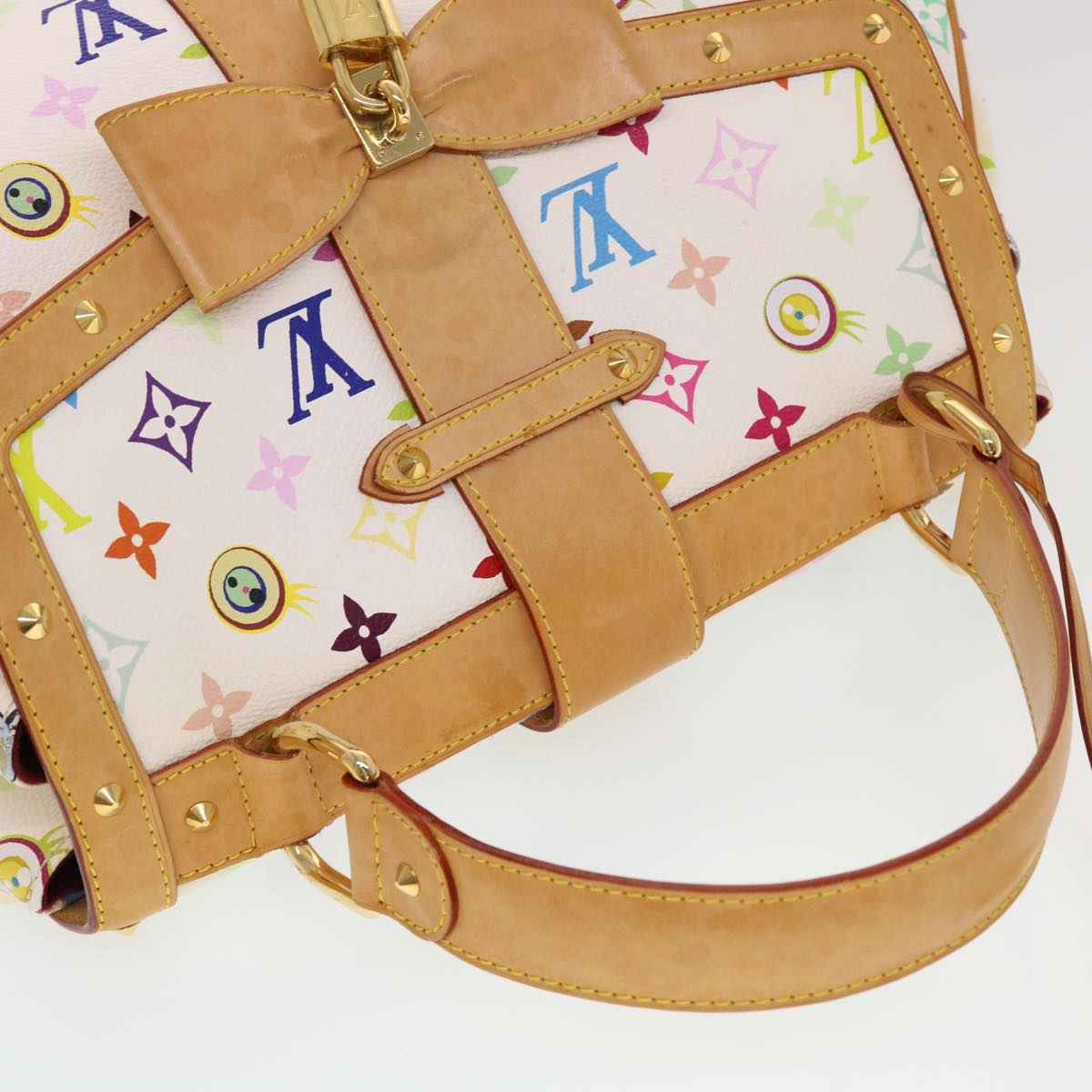 LOUIS VUITTON I love Monogram Sac Retro GM Hand Bag White M92053 LV 44514