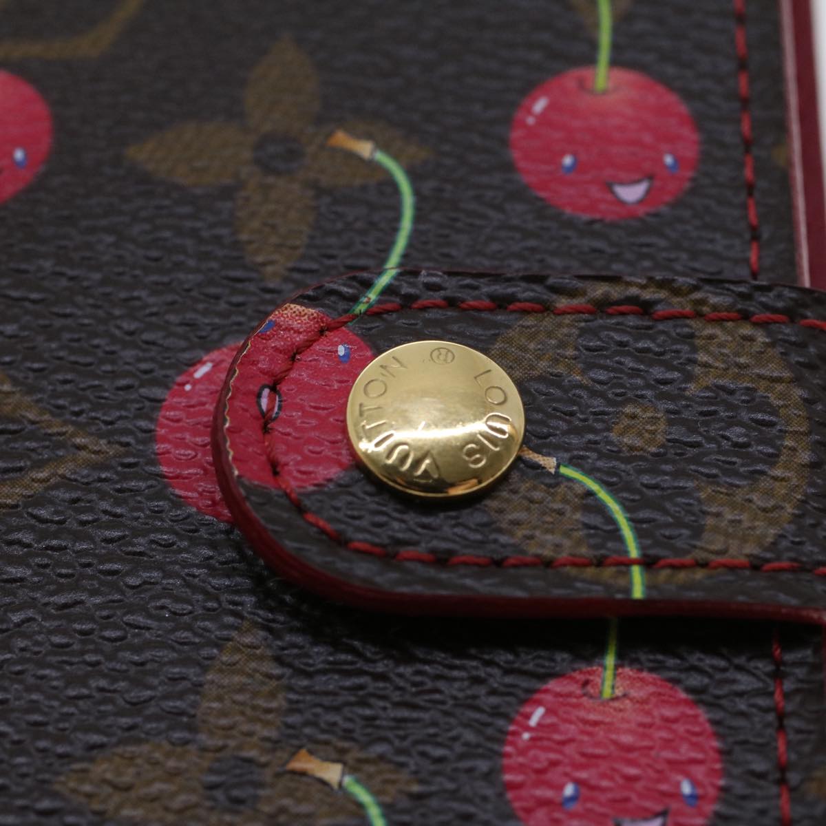 LOUIS VUITTON Monogram Cherry Agenda PM Day Planner Cover R21023 LV 44516A