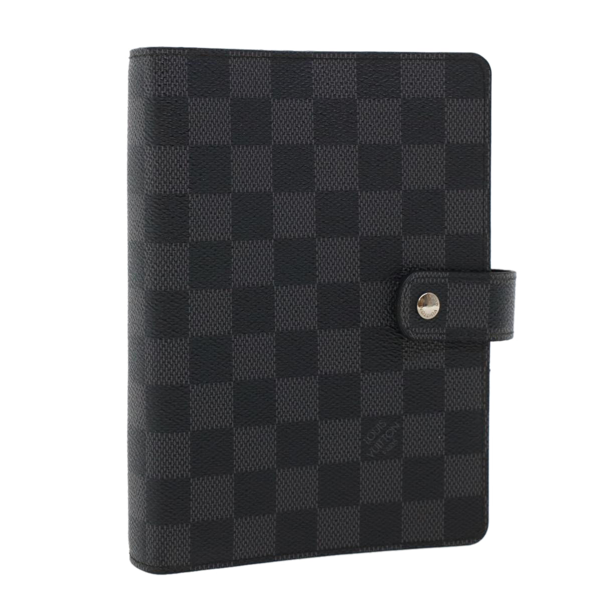 LOUIS VUITTON Damier Graphite Agenda MM Day Planner Cover R20242 LV 44517